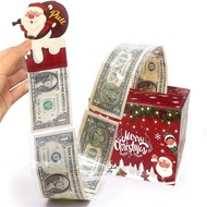 Christmas Cash Grab Box With Santa Claus Card And Transparent Bag, Christmas Cash Prize Box, Birthda