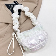 Just Star⚡จัดส่งฟรี สินค้าพร้อมส่ง⚡ กระเป๋า Carlyn bag cotton candy pastel pink/hologram opal รุ่น Poing Soft M Soft L จาก Pop-up เกาหลี
