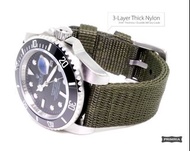 🇭🇰 包郵 🏃‍♂️ ARMY GREEN 軍綠色 NATO ZULU WATCH BAND 加厚(4mm)尼龍軍事風表帶 DW Seiko Citizen Timex Rolex Submarine