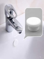 4入組溢出洞帽子,水槽盆漏水印章套,側洞塞子適用於浴室櫥櫃水槽,圓形排水插頭適用於浴缸
