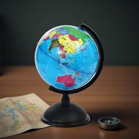Jewish character Desktop Rotating Teaching Earth Globe, for Decoration & Education, Hebrew World ter