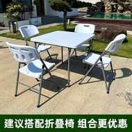 🚢Foldable Small Square Dining Table Outdoor Table Household Mahjong Table Simple Stall Lightweight Rental House Folding