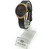 HEGNER Fashion Black Gold Diamond Stainless Steel Brand Women Watch Original Jam Tangan Wanita Perem