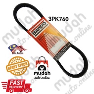 Bando Fan Belt 3PK760 for Toyota Corona ST150 Honda Civic SR4 Mazda 626 Power Steering Belt