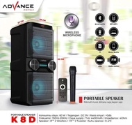 ADVANCE K8D Speaker Bluetooh Meeting Portable Doble speaker 8 inch