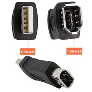 FireWire 400 1394 Adapter USB2.0 AM to 1394 6P Female Adapter Data Cable