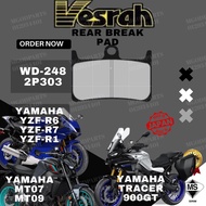 YZFR6 MT07 YZFR7 MT09 TRACER900GT YZFR1 2P303 07YA23SA VESRAH FRONT BRAKE PAD WD-248 100% ORIGINAL M