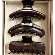 3pcs/1pc Women's 11.1cm/4.37in Brown Plastic Hair Clips, Lightweight Fashion Versatile Elegant Minim