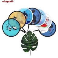 ELEGANT Mini Flying Disk Fan, with Pocket Decorative Folding Fans, Kid Flying Disc Fan Round Collaps