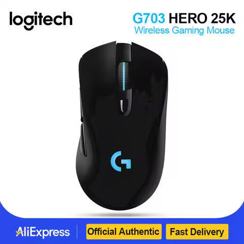 Logitech G703 LIGHTSPEED HERO Sensor E-sports Gaming Mouse 25600DPI Rechargeable Ergonomic 2.4G Wire