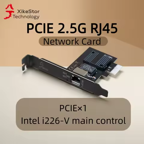 XikeStor Intel I226 2.5G chip PCI-E to RJ45 2500Mbps port Network Card 100/1000/2500Mbps ,SKS-I226-2