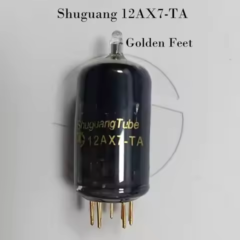 SHUGUANG 12AX7-TA 12AU7-TA 12AT7TA Vacuum Tube Golden Feet Replace 12AX7 ECC83 12AU7 ECC82 12AT7 ECC