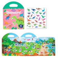 Hasagei Bag Style Book Sticker Puzzle Children's Sticker Book Reusable Sticker Waterproof Sticker