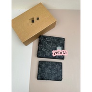 C8297 Compact ID 3 IN 1 Wallet Signature Canvas With Patch Men Short Dompet Lelaki 8297