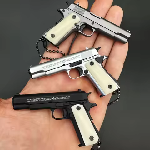 1:3 Colt 1911 Mini Bovine Bone Handle Pistolas Arms miniGun Metal Detachable PUBG Pistol Model Gift