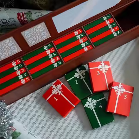 Mini Book Ornament Advent Calendar New Year Bookshelf Christmas Countdown Calendar With 24 Book Hall