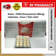 *BY Pharmacy* YSP PORO 500MG PARACETAMOL 10'S (UBAT DEMAM)