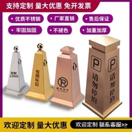 Stainless Steel Road Cone Parking Road Barrier Cone Reflective Cone No Parking Warning Square Cone I