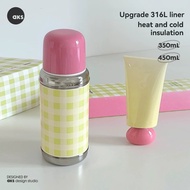 AKS 316L Stainless Steel Insulated Tumbler 2026 New Aesthetic Portable Water Bottle Office Cup for W