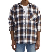SANGTREE Mens & Boys Plaid Shirt Long Sleeve Button Down Flannel Shirts, US 3 Months - Adult 9XL