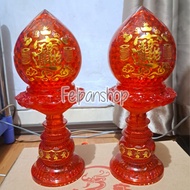 Lampu sembahyang Led Ruyi Merah Lampu led Sembahyang Ru Yi kristal