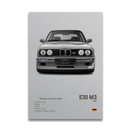 Rastar | 1pc frameless canvas painting G80 M3C E39 M5 Car Canvas Wall Art Print Poster M5 CS G87 M2 