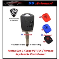 Proton Gen 2 Saga VVT FLX, Persona with 2 Buttons Key Casing Remote control Casing silicone cover Bl