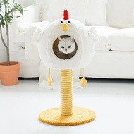 huweitao Wood cat climbing frame small luxury chick cat tree scratching post toy Sisal Cat Tree