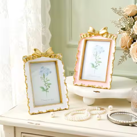 1PC, Three-Dimensional Relief Bow Photo Frame, Gold-Plated Craftsmanship Frame, A Cozy Photo Display