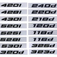 3D ABS Letters For Car Logo BMW 118d 220d 316d 318d 320d 330d 340d 420d 530d Logo E90 E92 F30 G20 St