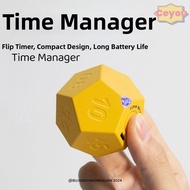 CEYOU USB Rechargeable Timer, 12-hedron LED Screen Automatic Rotating Timer, Custom Countdown 1/3/5/