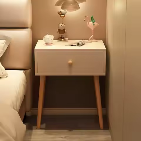Nordic Simple Bedside Cabinet Modern Bedside Storage Cabinet Mini Storage Shelf Bookcase Cabinet Bed