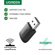 UGREEN AC650 Mini USB WiFi Dongle 5G 2.4G Dual Band PC Receiver