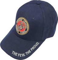 美國 海軍陸戰隊 USMC 徽章 THE FEW THE PROUD 紀念 小帽 L/XL 藍色