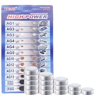 120pcs Alkaline Cell Batteries Assorted Battery 1.55 Volt AG1/LR621 AG3/LR41 AG4/LR626 AG5/LR754 AG1