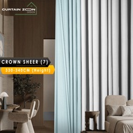 Curtain zoon - Sheer 7 Mix Curtain Window Ready Made Hook Eyelet (330cm-340cm)