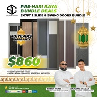 3x7ft 2 Slide & Swing Doors Bundle