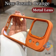 New 17 Series Cosmic Orange Metal Lens Clear Phone Case for IPhone 17 Pro Max 17Air 13 14 15 16 Pro 