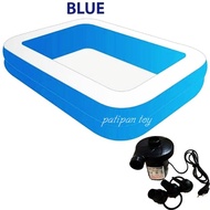 Sb Toy สระน้ำเป่าลม ทรงสี่เหลี่ยม ขนาด 150 x 100 x 35 ซม. รุ่น INFLATABLE POOL แถมที่เป่าลมไฟฟ้า 1011CT