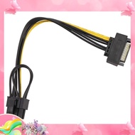 dgk15Pin SATA Male to 8Pin(6+2) PCI-E Power Supply Cable SATA Cable 15-Pin to 8 Pin Cable 18AWG Wire