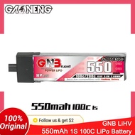 GAONENG GNB 1S 3.8V 550mAh 100C A30 LiHV LiPo Battery For 75mm FPV Drone BetaFPV Beta75X, Happymodel