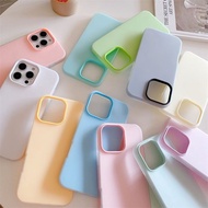 Simple 2 In 1 Macaron Color Jelly Case For VIVO Y01A Y03T Y3S Y12 Y17 Y11 Y15S Y15A Y20S Y20T Y21S Y
