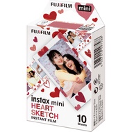 Fujifilm Instax Mini Heart Sketch Film - 10 Lần Phơi Sáng