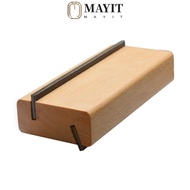 MAYIT Fret End Beveling File, Wood+Carbon Steel 2 In 1 Fret Crowning File, Professional 30° 90° Fret