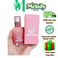 Korean DHC Lovelycc Pink Toneup Whitening Sunscreen Serum, 30Gr Bottle SPF50+PA+++