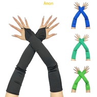 Amon Women Gloves 1920s Satins Fingerless Gloves for Concert Costume for 1920s