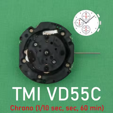 TMI VD55C movement New Japan Seiko VD55 Movement Original SII/TMI VD55 Watch Movement Chrono (1/10 s