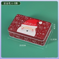 xihuikj  Candy Jar Cookie Christmas Gift Tin Box Biscuit Tins Rectangle Container Containers Tinplate Case Giving