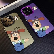 Hi Palm Dog Anti Drop Large Hole Mirror Frame Cartoon Case Suitable for IPhone 7 8 Plus 11 12 13 14 15 Pro XR X XS Max SE 2020 Silicone Hard Casing Shockproof Cover Protector