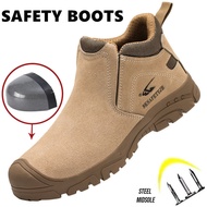 Ultra-light Safety Shoes Safety Boots Welding Work Shoes Protective Shoes Men's Steel Toe Shoes Anti-smashing Anti-puncture Four Seasons Work Shoes Waterproof Anti-slip Steel Toe-toe Work Shoes Protective Shoes Construction Site
